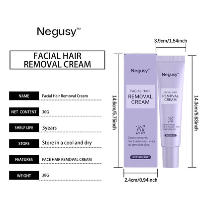Negusy™ Facial Hair Removal Cream – Painless Beauty at Home