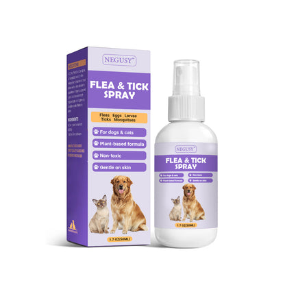 Negusy™ Natural Flea & Tick Spray – Fast-Acting, Safe & Gentle for Pets