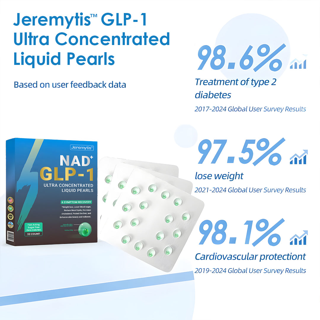 [Official Authorized Store] Jeremytis™ GLP-1 Ultra-Concentrated Liquid Pearls – With NAD+, Moringa, ACV & Keto BHB | Clinically Proven for Diabetes, Obesity & Cardiovascular Health Support