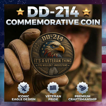“DD-214 – It’s a Veteran Thing” Commemorative Coin🪙 | Honor, Pride & Brotherhood