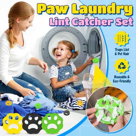 🐾 Paw Laundry Lint Set(3 Colors) – Keep Your Clothes Fresh & Drains Clear!