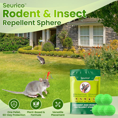 Rodent and Insect Repellent Sphere: One Pellet for Year-Round Defense! 🐭🦟