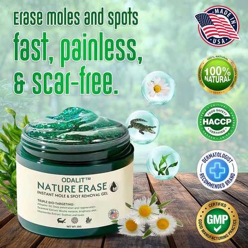 ✅Official Store: ODALIT™ Nature Erase Instant Mole & Spot Removal Gel