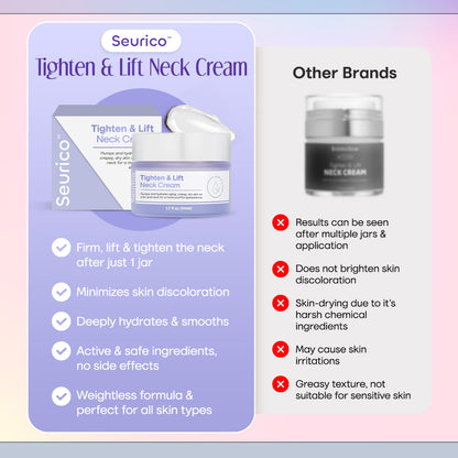 🌸 Seurico™ Miracle Neck Cream: Erase "Turkey Neck" & "Tech Neck" Lines Visible Lift & Smoothness in 4 Weeks