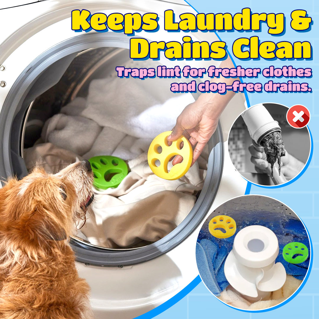 🐾 Paw Laundry Lint Set(3 Colors) – Keep Your Clothes Fresh & Drains Clear!