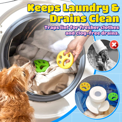 🐾 Paw Laundry Lint Set(3 Colors) – Keep Your Clothes Fresh & Drains Clear!