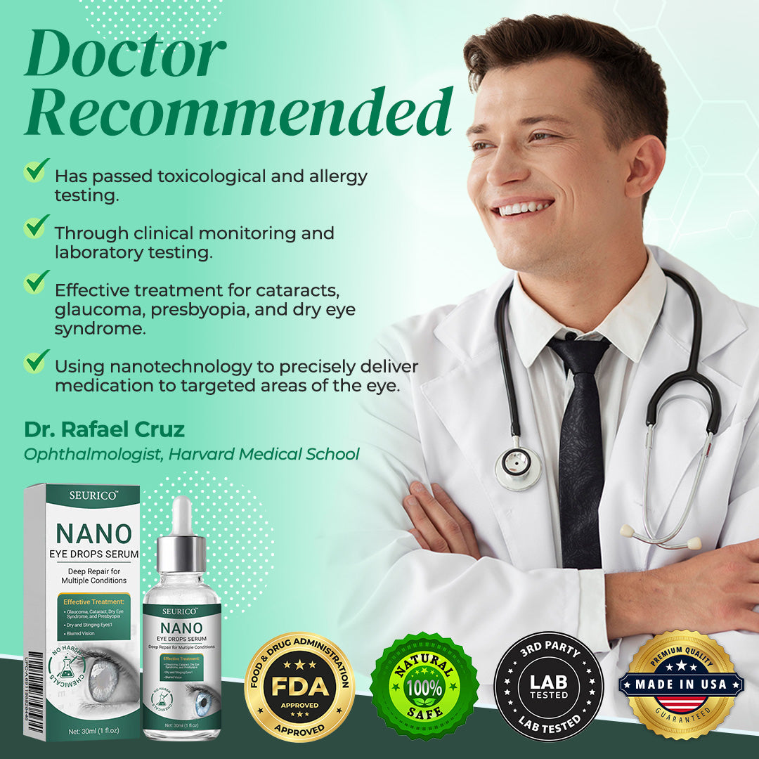 👩‍⚕️Seurico™ Nano Eye Drops Serum ✅Approved by the American Academy of Ophthalmology(Suitable for presbyopia, dry eye syndrome, glaucoma, and cataracts
