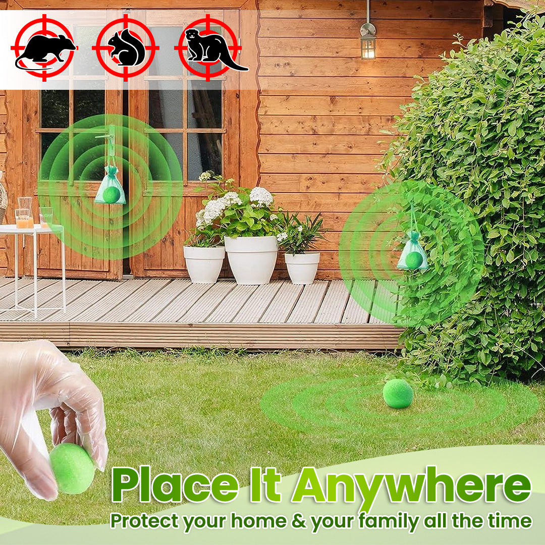 Rodent and Insect Repellent Sphere: One Pellet for Year-Round Defense! 🐭🦟