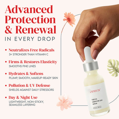 Odeiun™ Topical Co-Enzyme Q10 Serum – Antioxidant Powerhouse