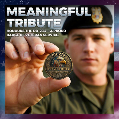 “DD-214 – It’s a Veteran Thing” Commemorative Coin🪙 | Honor, Pride & Brotherhood
