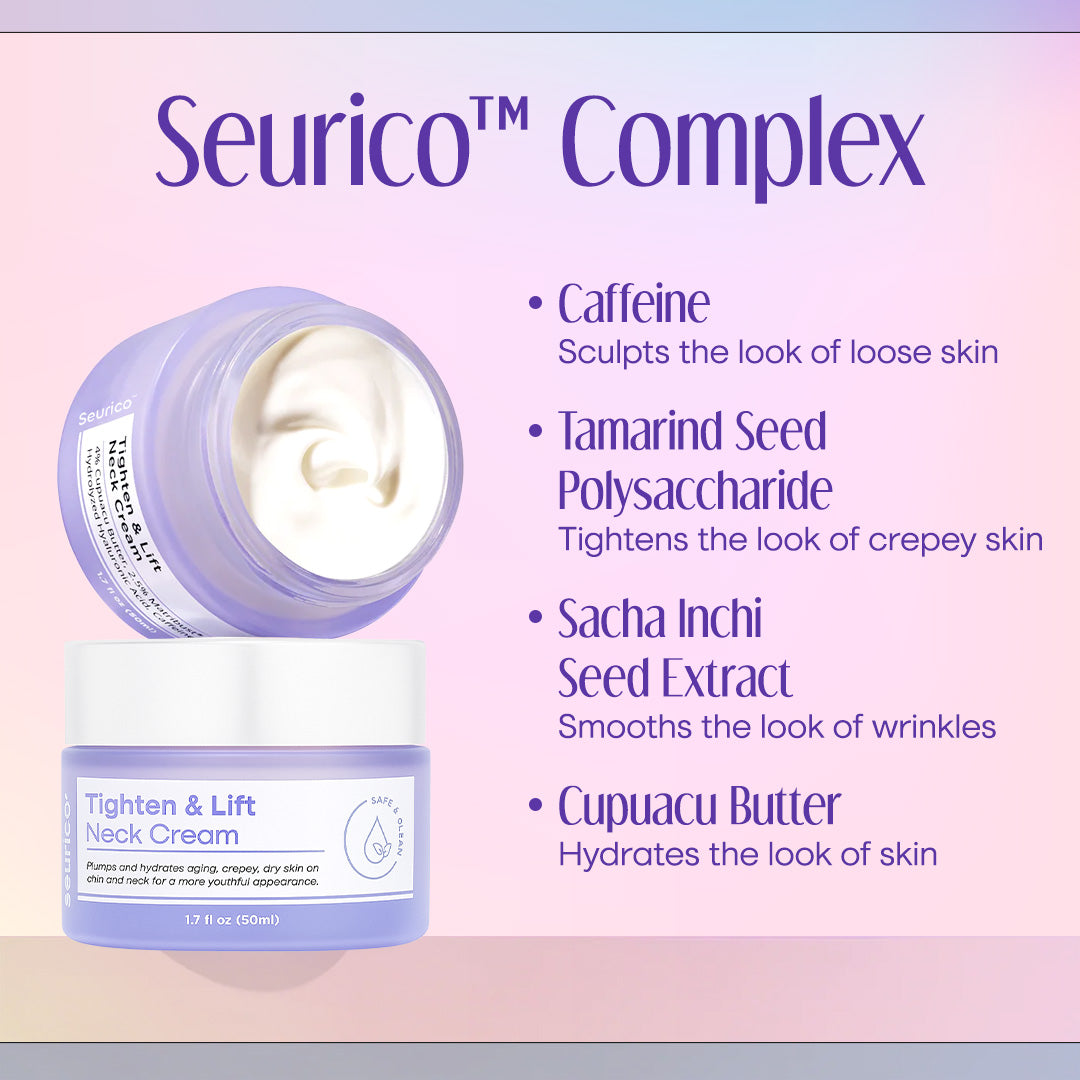 🌸 Seurico™ Miracle Neck Cream: Erase "Turkey Neck" & "Tech Neck" Lines Visible Lift & Smoothness in 4 Weeks