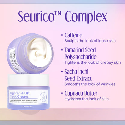 🌸 Seurico™ Miracle Neck Cream: Erase "Turkey Neck" & "Tech Neck" Lines Visible Lift & Smoothness in 4 Weeks
