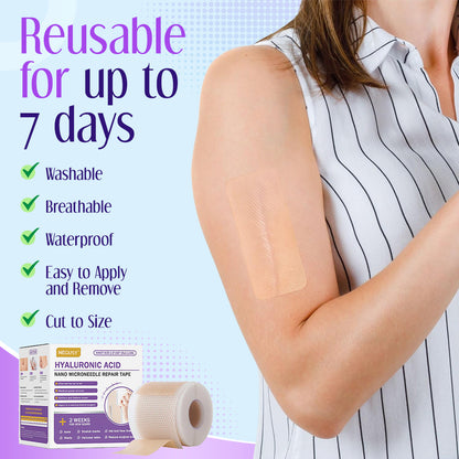 ✅Official Store |Negusy™ Hyaluronic Acid Nano Microneedle Repair Tape💷✴️(Treatment of old and new scars, reduction of surgical scars, stretch marks, keloids, acne, burns, warts, dermatomes and varicose veins)