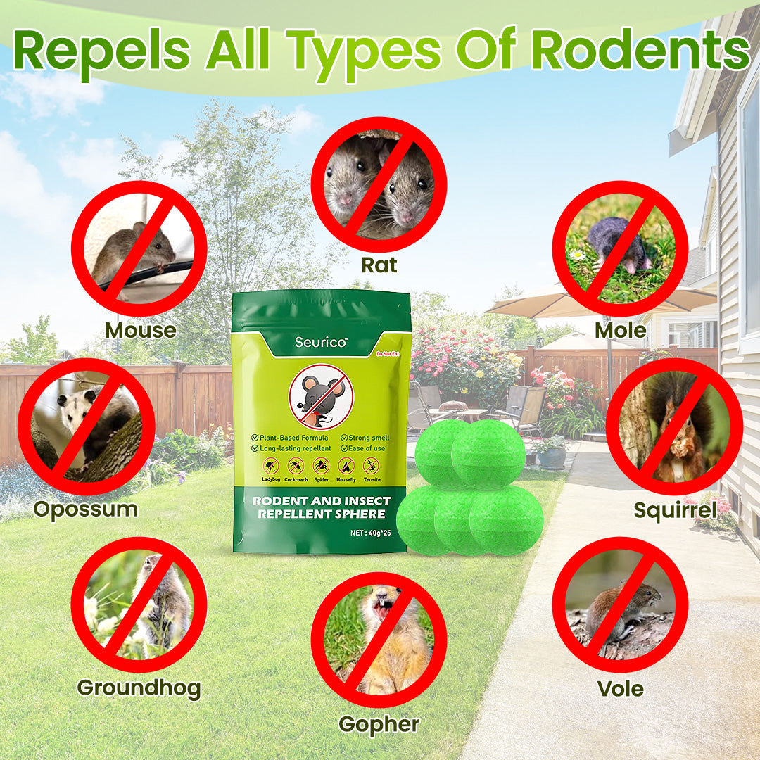 Rodent and Insect Repellent Sphere: One Pellet for Year-Round Defense! 🐭🦟