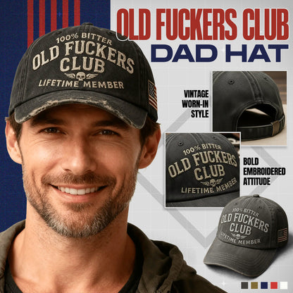 🧢 Old Fuckers Club — Vintage Cotton Dad Hat
