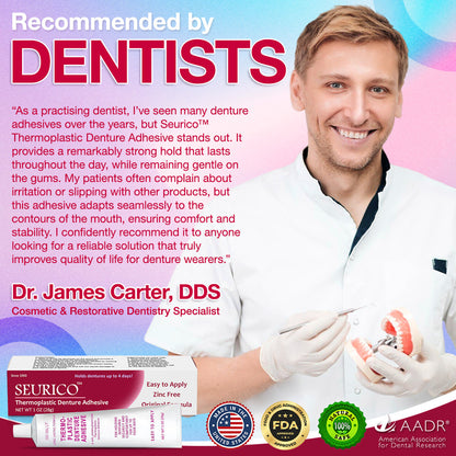 ⏰[Official Brand Store 24-Hours Promotion Buy 1 Get 2 Free] Seurico™ Thermoplastic Denture Adhesive