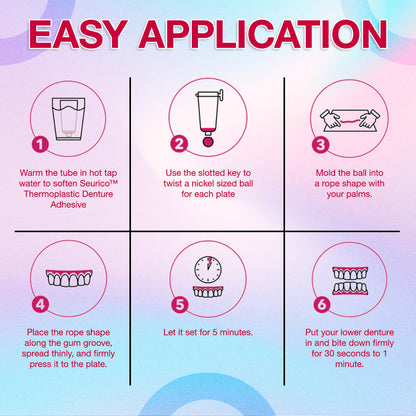 ⏰[Official Brand Store 24-Hours Promotion Buy 1 Get 2 Free] Seurico™ Thermoplastic Denture Adhesive