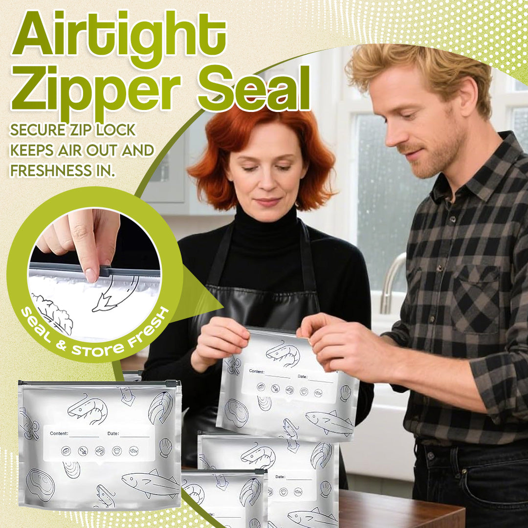 ✨ Reusable Aluminum Foil Sealable Food Storage Bags | Lock in Freshness, Prevent Leaks & Organize Your Kitchen ♻️🔒