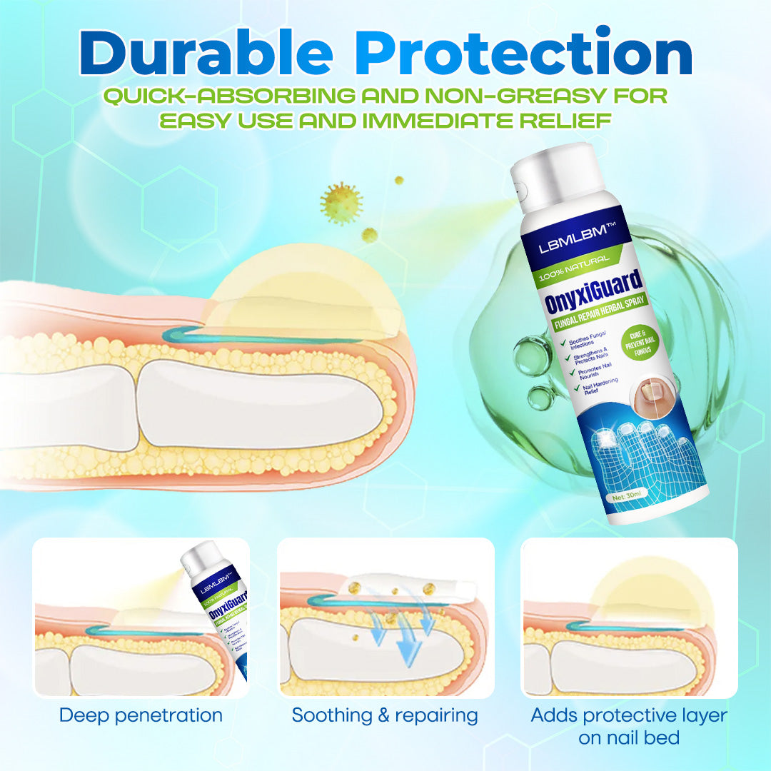 Lbmlbm® OnyxiGuard Fungal Repair Herbal Spray – 🌿 Natural Treatment for Healthy, Revitalized Skin & Nails ✨