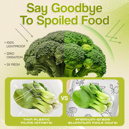 ✨ Reusable Aluminum Foil Sealable Food Storage Bags | Lock in Freshness, Prevent Leaks & Organize Your Kitchen ♻️🔒