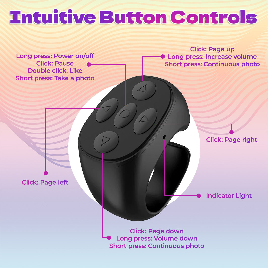 Fingertip Wireless Bluetooth Remote Control