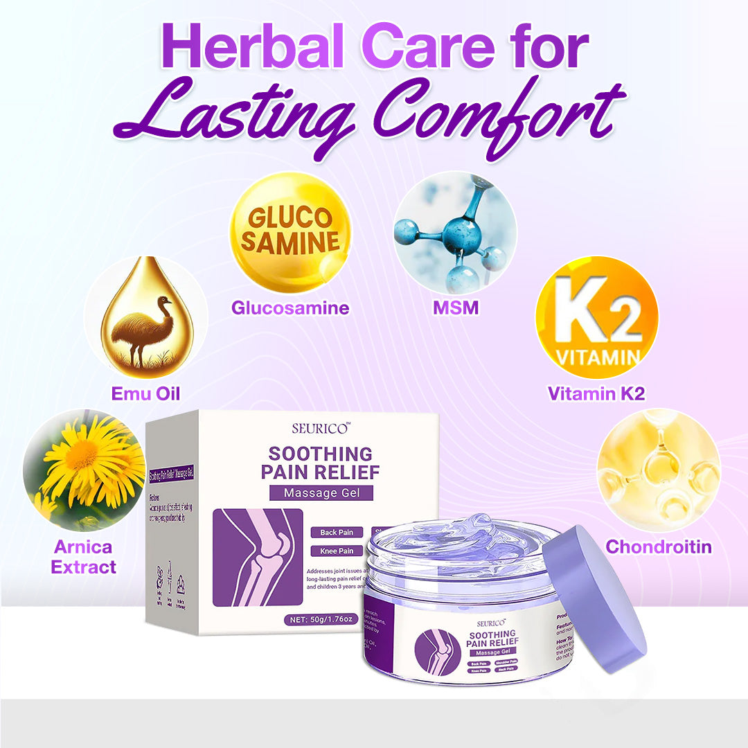 👨‍⚕️Official Store: Seurico™ Turmeric & Emu Oil Arthritis Soothing Pain Relief Massage Gel 👨‍⚕️American Orthopaedics (AAOS) Approved