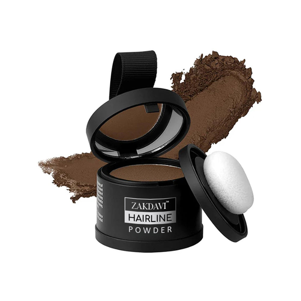 Zakdavi™ Instant Hairline & Root Concealer Powder — Natural, Waterproof Coverage for Fuller, Flawless Hair