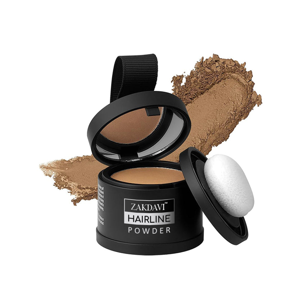 Zakdavi™ Instant Hairline & Root Concealer Powder — Natural, Waterproof Coverage for Fuller, Flawless Hair