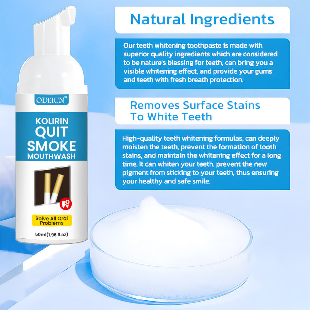 🎉 2025 Limited 70% OFF ️🔥 Odeiun™ Kolirin QuitSmoke Mouthwash - Solve All Oral Problems