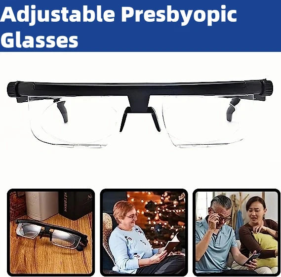 Dial Adjustable Focus Glasses – -6.0 to +3.0 Diopter Range