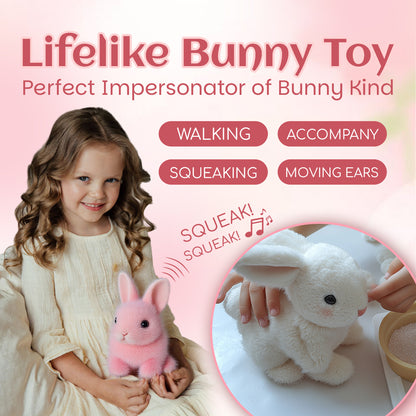 🐇Lifelike Bunny Toy: Hops, Twitches, and Wiggles for Endless Fun & Companionship!