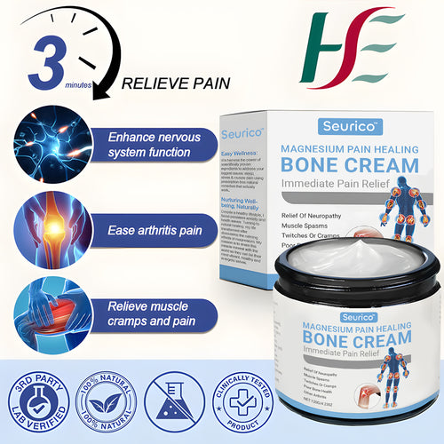 ✅HSE Approved: Seurico™ Magnesium Pain Healing Bone Cream ( Relief of neuropathy, muscle spasms, chronic pain, twitches or cramps, poor bone health and other arthritis)