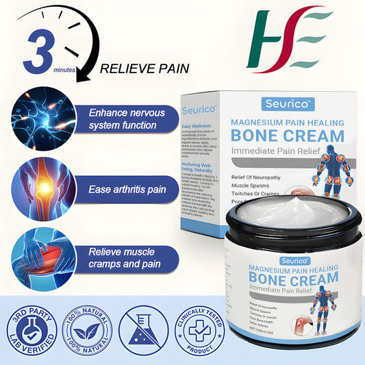 ✅HSE Approved: Seurico™ Magnesium Pain Healing Bone Cream ( Relief of neuropathy, muscle spasms, chronic pain, twitches or cramps, poor bone health and other arthritis)
