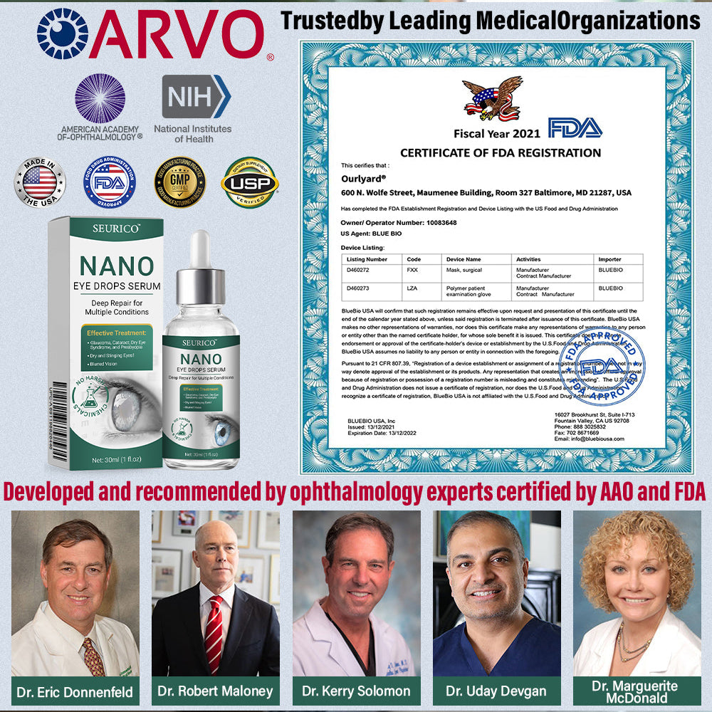 👩‍⚕️Seurico™ Nano Eye Drops Serum ✅FDA Approved(Suitable for presbyopia, dry eye syndrome, glaucoma, and cataracts) 🌻