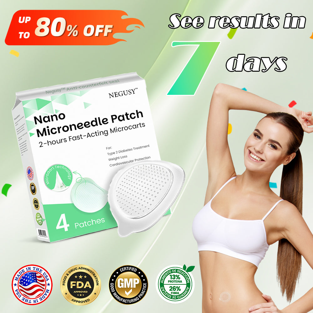 Negusy™ SMGT-GLP-1 Nano Microneedle Patch | Pain-Free, Long-Lasting Patch for Blood Sugar Control, Weight Loss & Cardiovascular Health