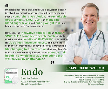 Negusy™ SMGT-GLP-1 Nano Microneedle Patch | Pain-Free, Long-Lasting Patch for Blood Sugar Control, Weight Loss & Cardiovascular Health