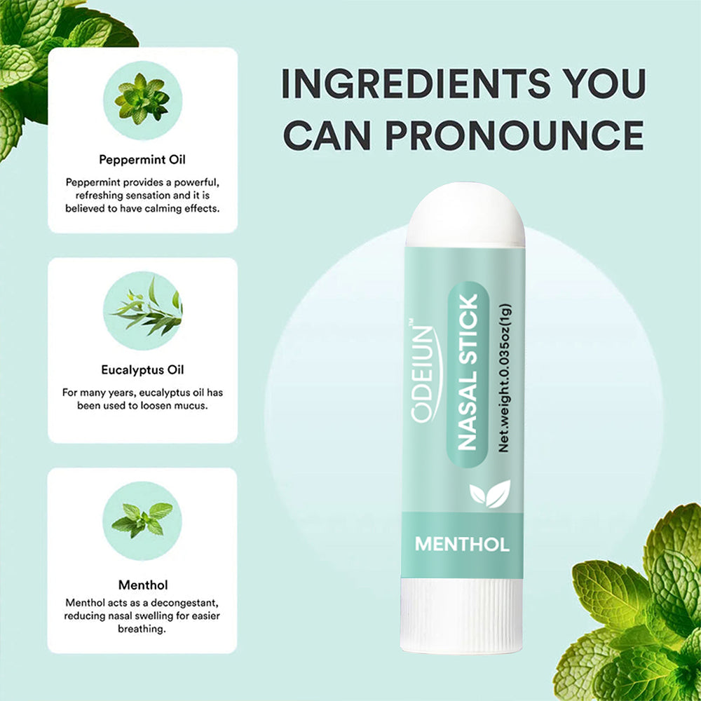 Odeiun™ Instant Relief Nasal Stick – Clear Congestion, Boost Energy & Curb Cravings Naturally