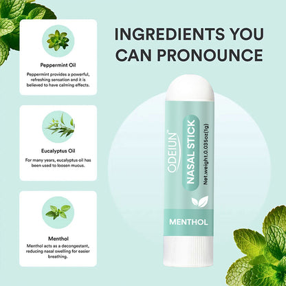 Odeiun™ Instant Relief Nasal Stick – Clear Congestion, Boost Energy & Curb Cravings Naturally