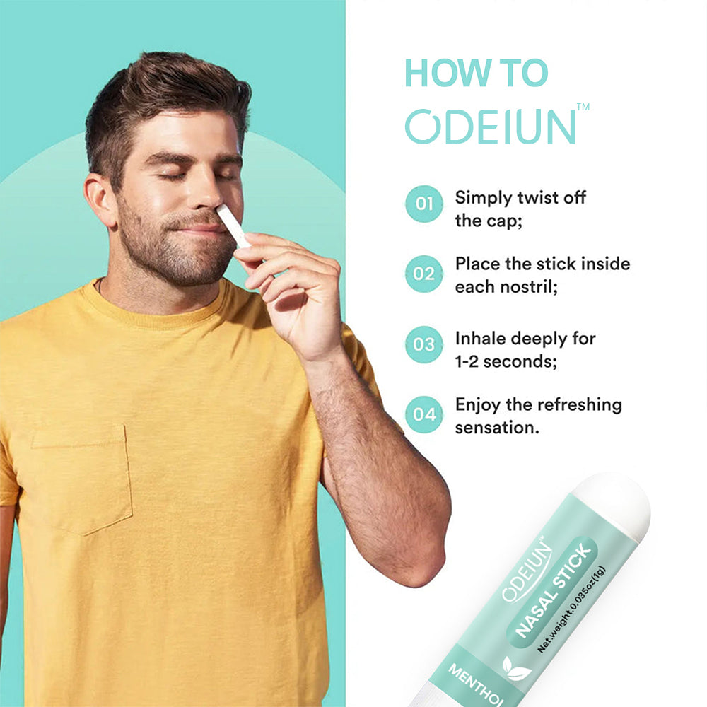 Odeiun™ Instant Relief Nasal Stick – Clear Congestion, Boost Energy & Curb Cravings Naturally