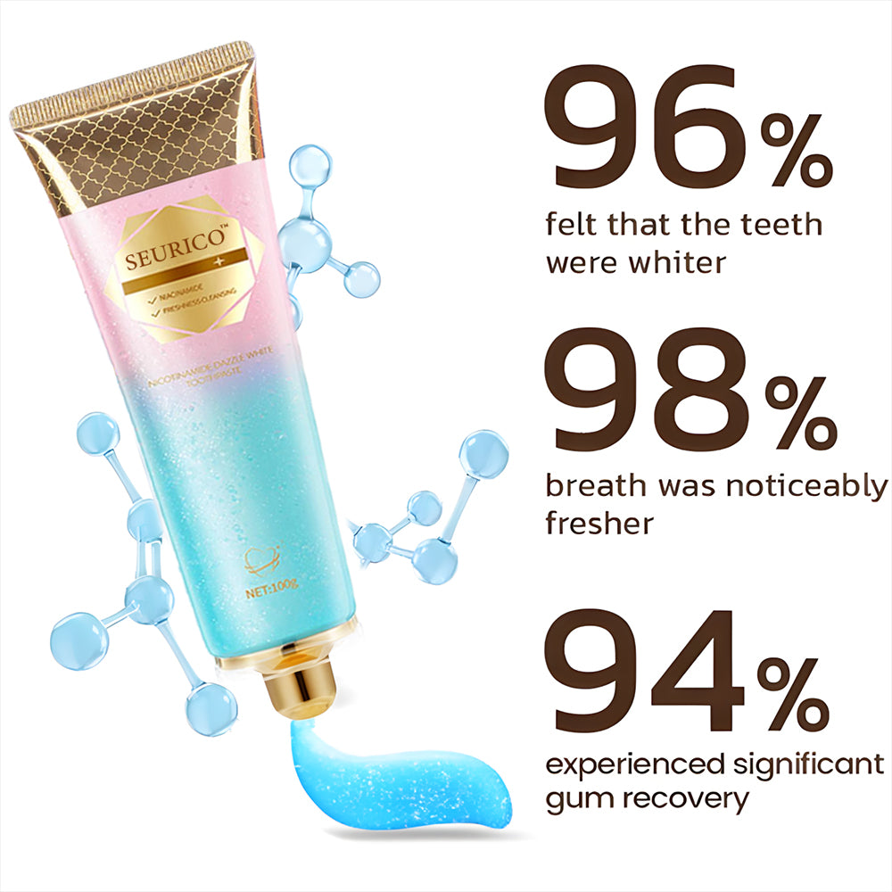 🦷 Seurico™ Niacinamide Whitening Toothpaste - Gentle on Gums, Designed for Sensitive Teeth, Reveals a Radiant, Healthy Smile