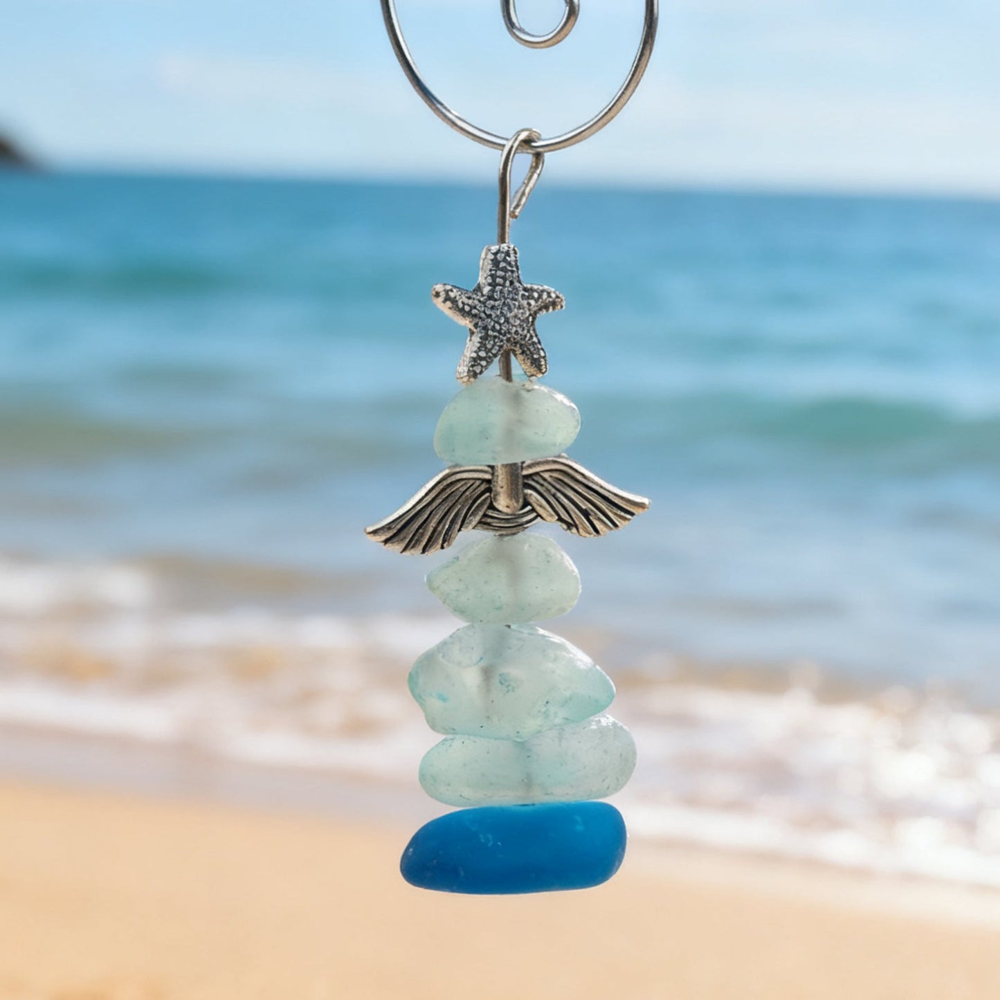 🔥Handmade Sea Glass Christmas Ornament