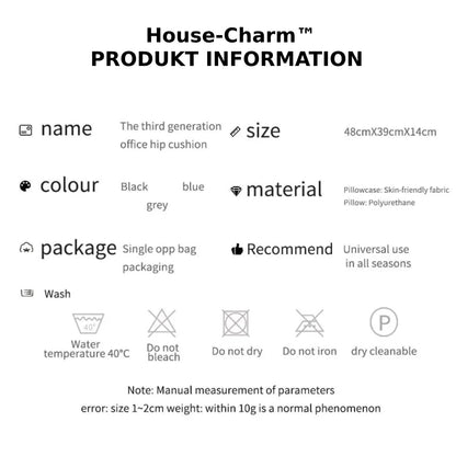 Zakdavi™ Orthopedic Ventilated Memory Foam Seat Cushion – Relieve Pressure & Sit in Comfort All Day