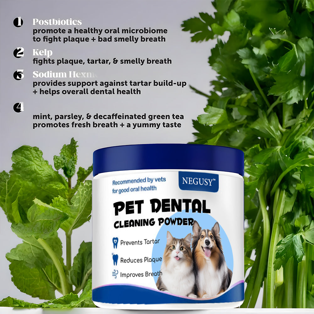 【Official Store】Negusy™ Pet Dental Powder – Freshen Breath, Regenerate Teeth & Remove Tartar – Last Day! 70% OFF!