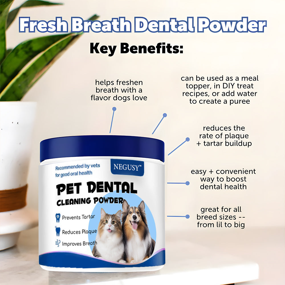 【Official Store】Negusy™ Pet Dental Powder – Freshen Breath, Regenerate Teeth & Remove Tartar – Last Day! 70% OFF!