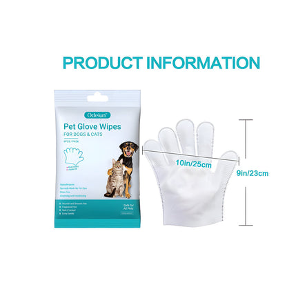 🔥 ODEIUN™ Rinse-Free Dog Shampoo Mitts – Hypoallergenic Pet Bath Wipes | 6-Pack for Easy Grooming & Sparkling Clean Fur 🐶✨