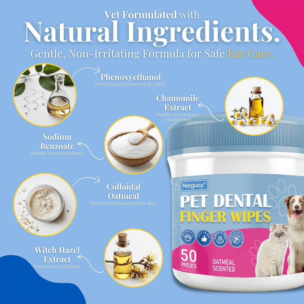 Natural Formula Pet Cleansing Finger Wipes