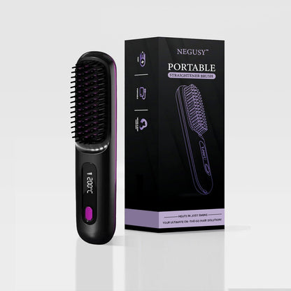 Negusy™ Portable Straightener Brush PRO