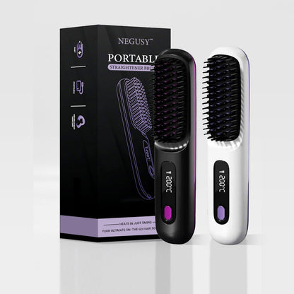 Negusy™ Portable Straightener Brush PRO
