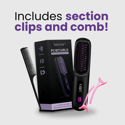 Negusy™ Portable Straightener Brush PRO