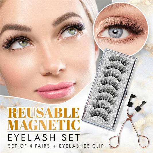Negusy™ REUSABLE MAGNETIC EYELASH SET ✨ — No Glue, No Fuss, Just Flawless Lashes in 3 Seconds! 💨